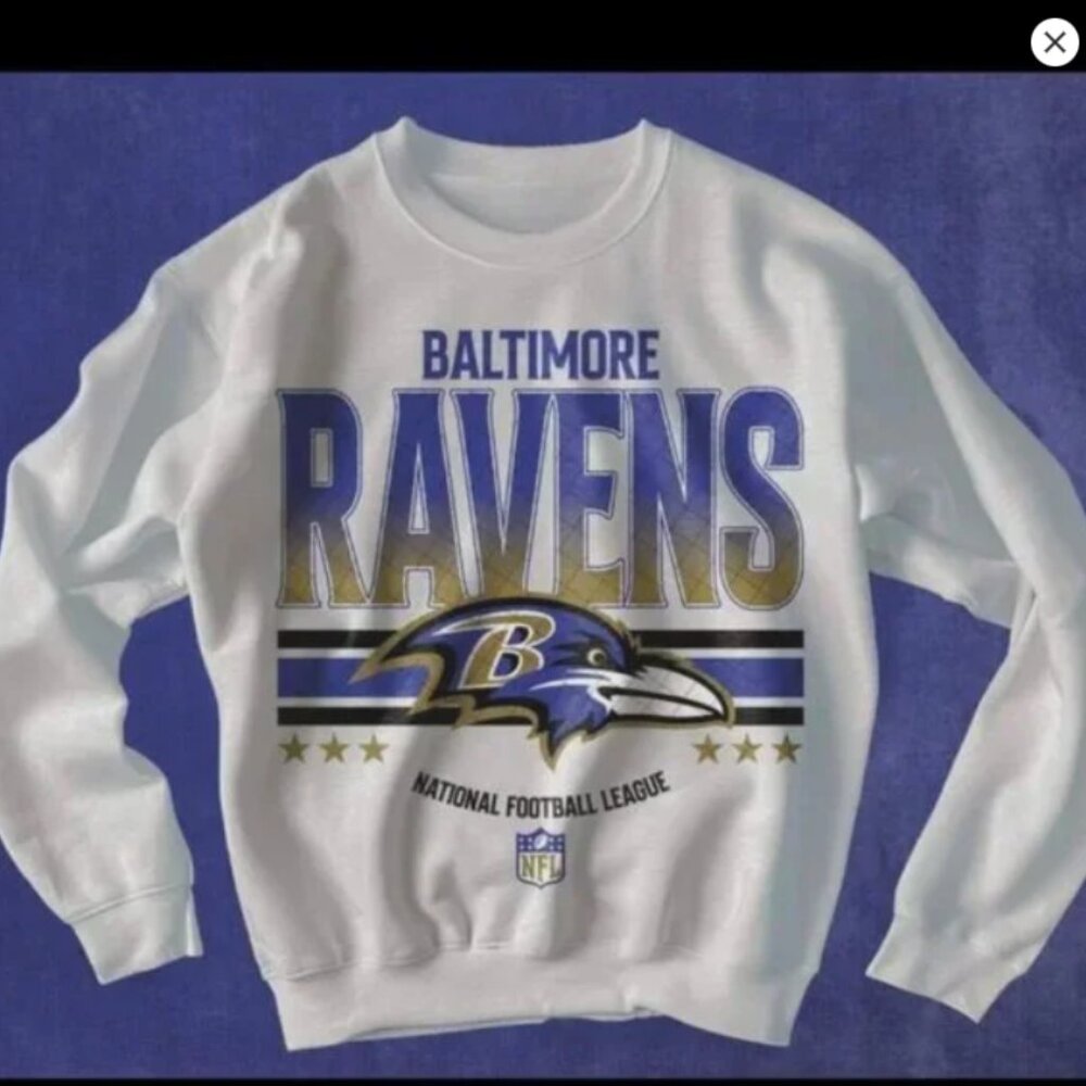 Baltimore Ravens Football Sweatshirt Baltimore Ravens Shirt Sweater Retro